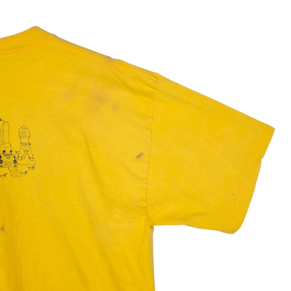 VTG TND Tornado Activewear Mens T Shirt XL Yellow Hip Hop Graphic 2000s Y2K Rare - Picture 15 of 16